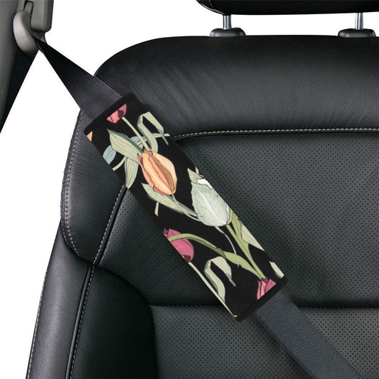 Tulips Car Seat Belt Cover 7''x10'' (Pack of 2) Car Seat Belt Cover 7x10 (Pack of 2) Printed Offshore