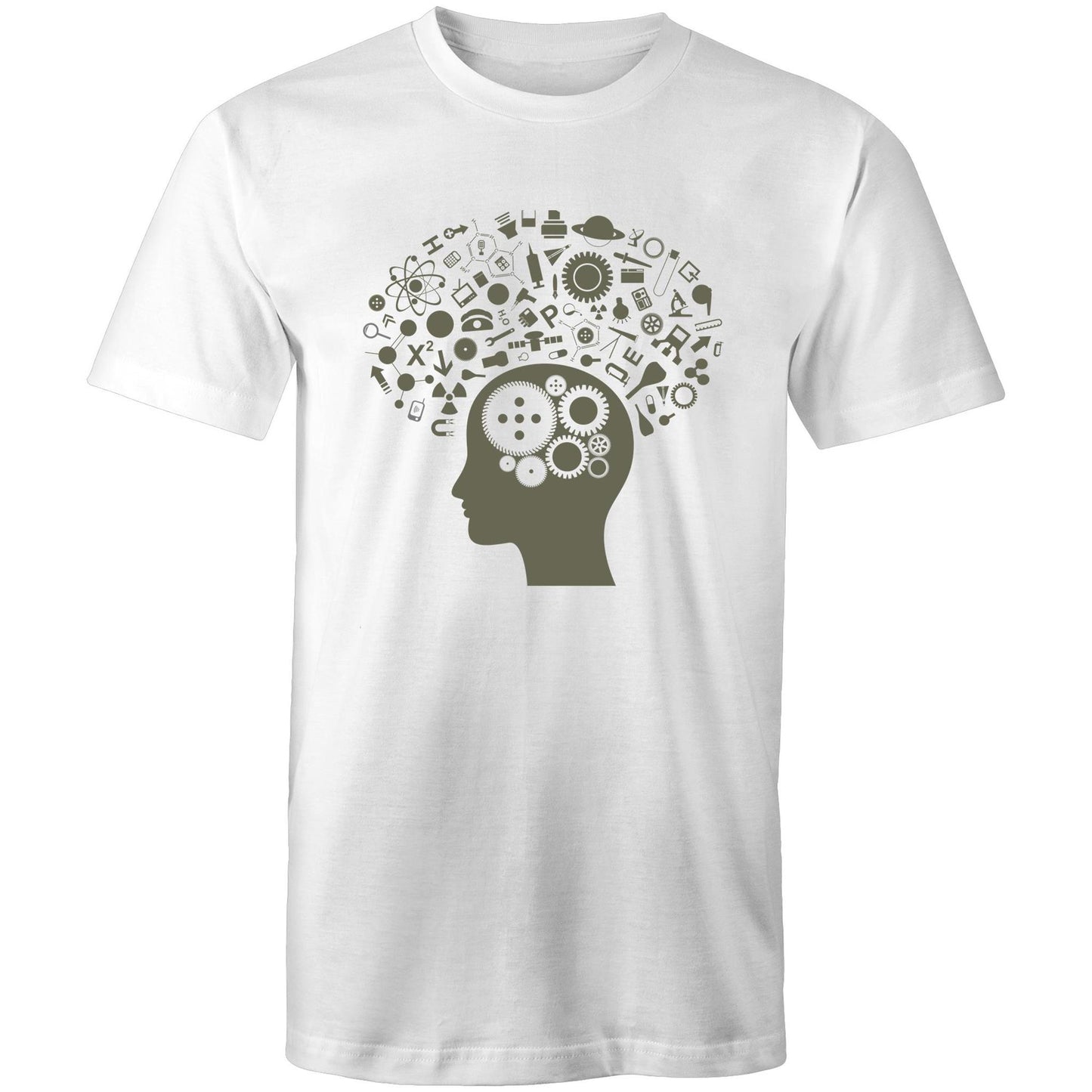 Science Brain - Mens T-Shirt White Mens T-shirt Mens Science