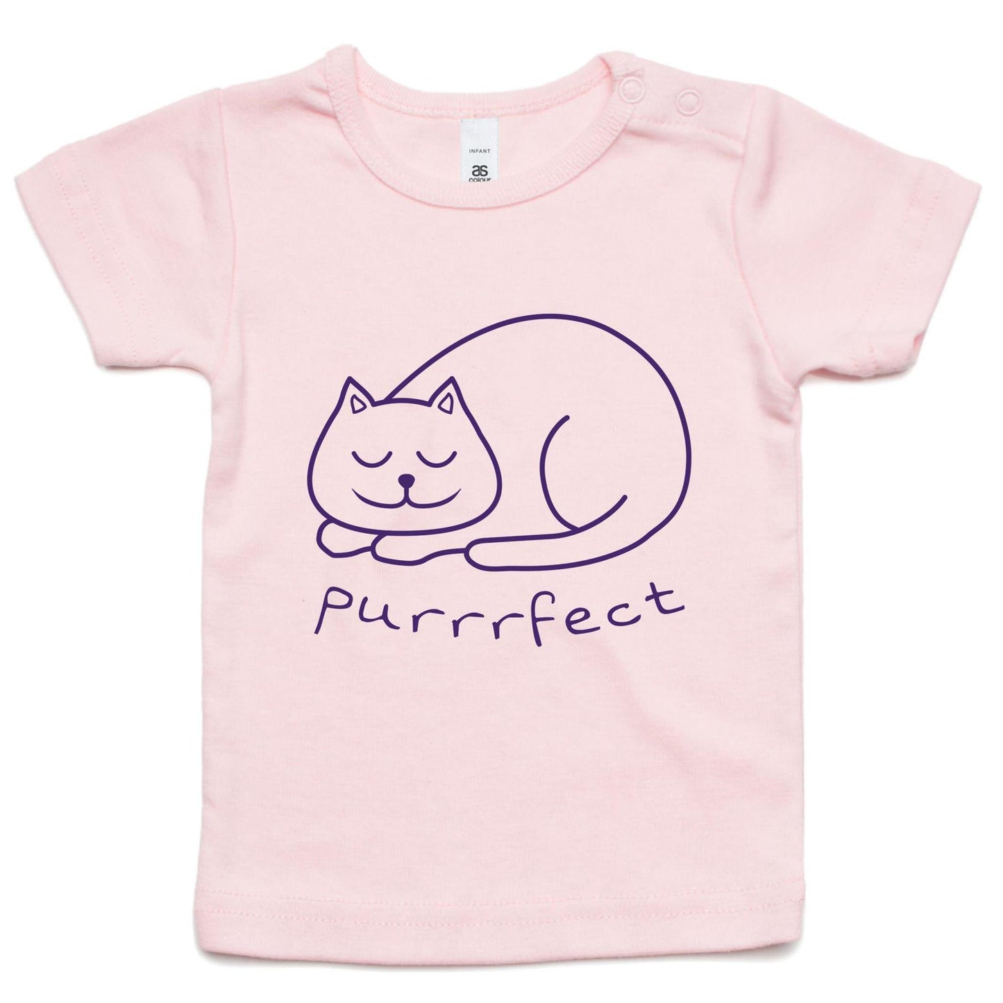 Purrrfect - Baby T-shirt Pink Baby T-shirt animal kids