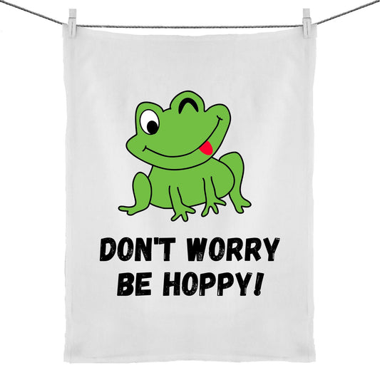 Don't Worry Be Hoppy - 50% Linen 50% Cotton Tea Towel Default Title Tea Towel
