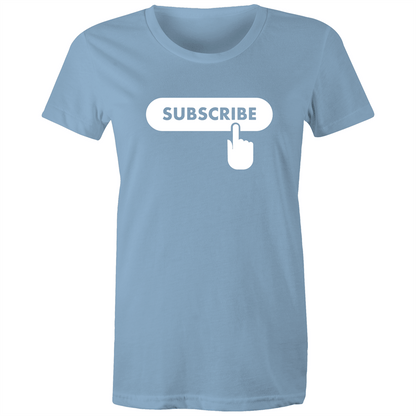 Subscribe - Women's T-shirt Carolina Blue Womens T-shirt Womens