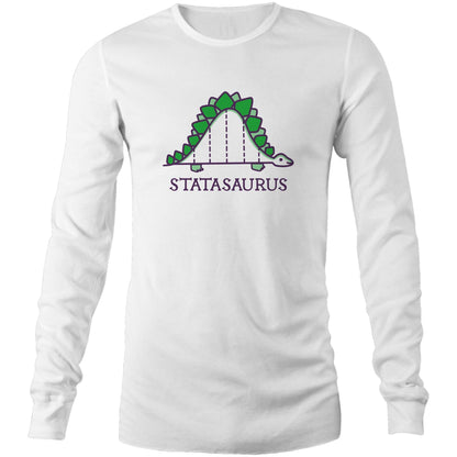 Statasaurus - Long Sleeve T-Shirt White Unisex Long Sleeve T-shirt animal Maths Science