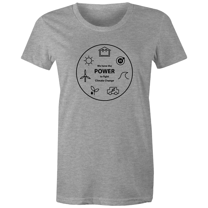 We Have The Power - Women's T-shirt Grey Marle Womens T-shirt Environment Science Womens