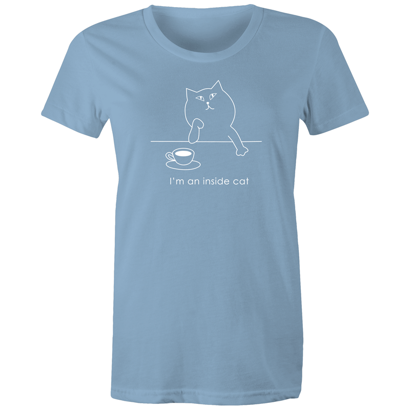 I'm An Inside Cat - Women's T-shirt Carolina Blue Womens T-shirt animal Funny Womens
