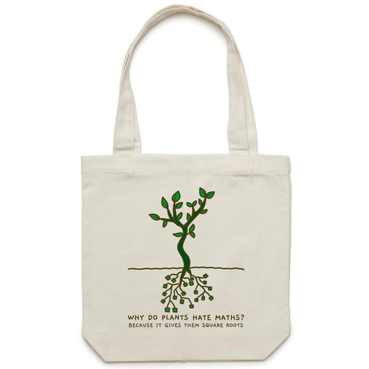 Square Roots - Canvas Tote Bag Default Title Tote Bag Maths Plants Science