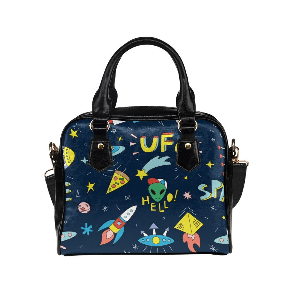 Hello Alien - Shoulder Handbag Shoulder Handbag Printed Offshore Sci Fi Space