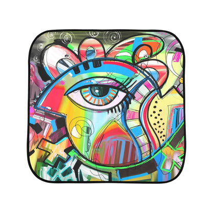 Graffiti Bird - Car Sun Shade 28"x28"x2pcs Car Sun Shade 28"x28"x2pcs Printed Offshore