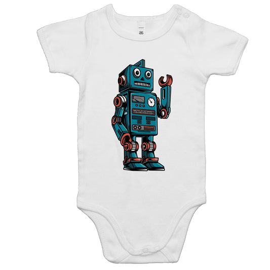 Robot - Baby Bodysuit White Baby Bodysuit Sci Fi
