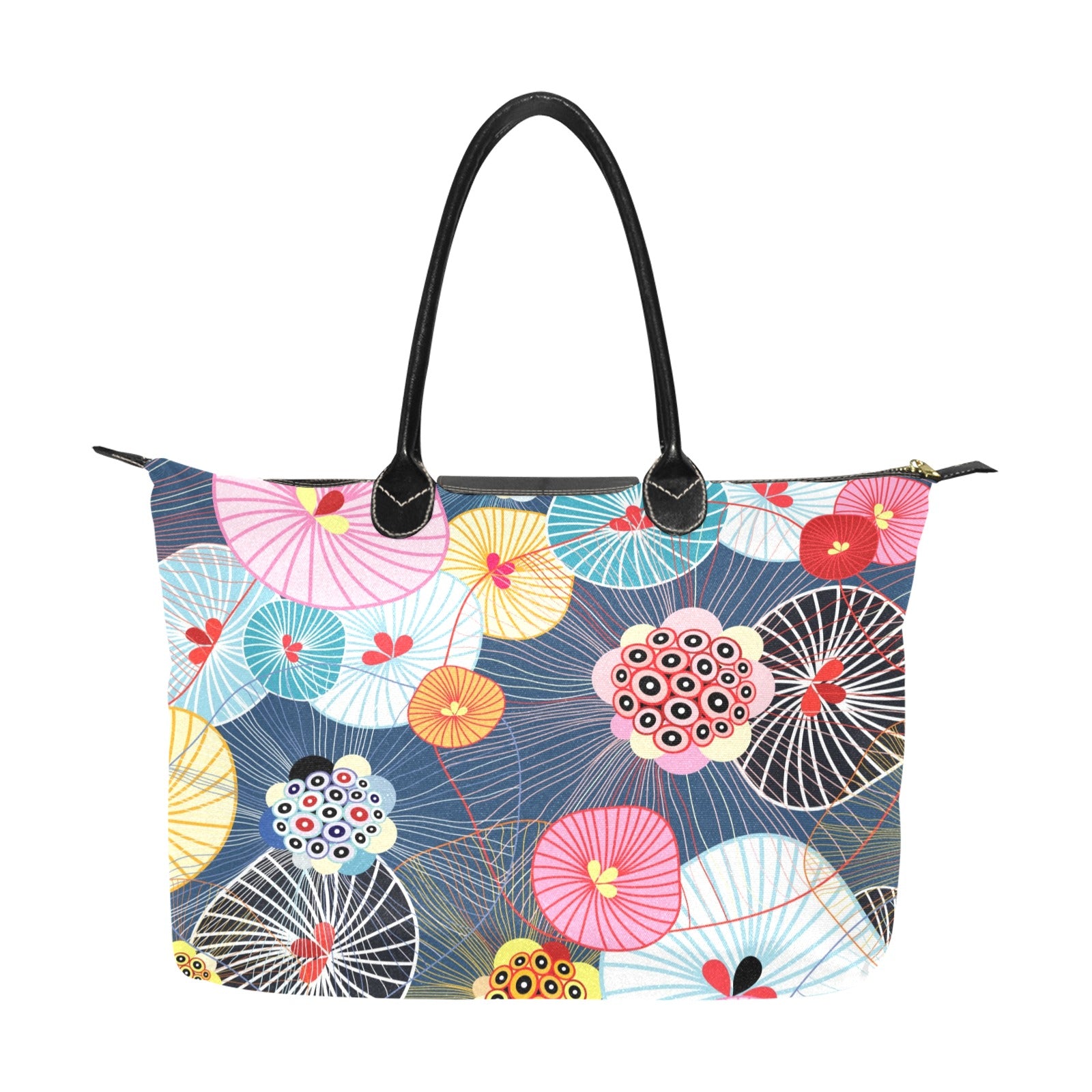 Abstract Floral - Single-Shoulder Handbag Single Shoulder Handbag