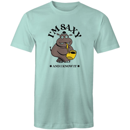 I'm Saxy And I Know It - Mens T-Shirt Aqua Mens T-shirt animal Music