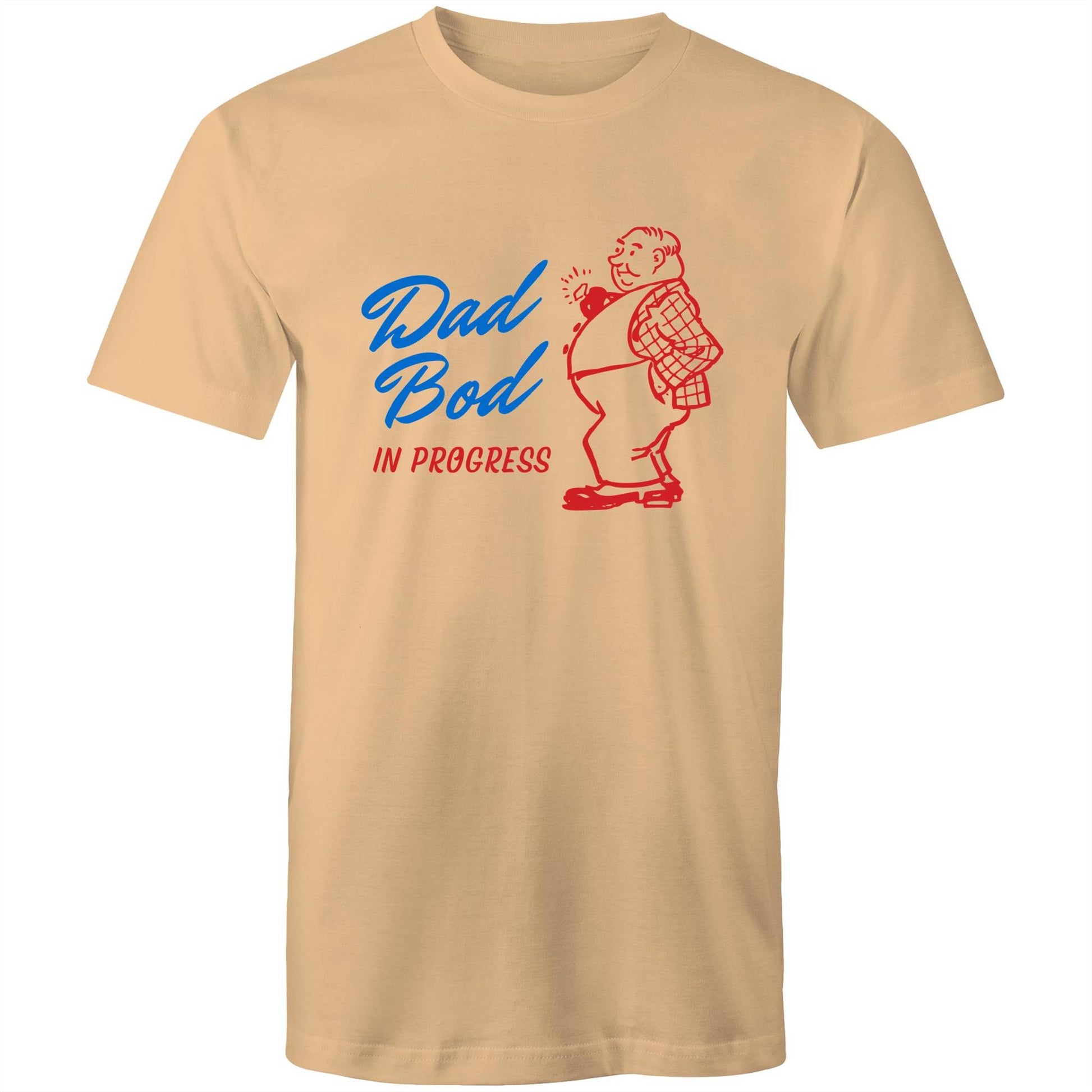 Dad Bod In Progress - Mens T-Shirt Tan Mens T-shirt Dad