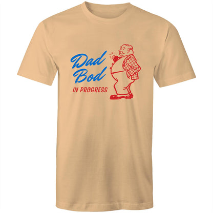 Dad Bod In Progress - Mens T-Shirt Tan Mens T-shirt Dad