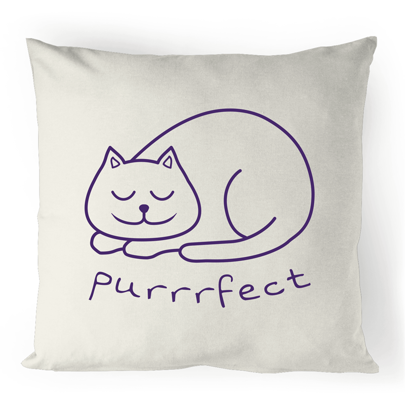 Purrrfect - 100% Linen Cushion Cover Natural One-Size Linen Cushion Cover animal kids