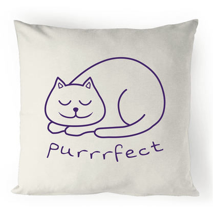 Purrrfect - 100% Linen Cushion Cover Natural One-Size Linen Cushion Cover animal kids