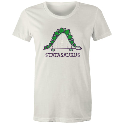 Statasaurus - Womens T-shirt Natural Womens T-shirt animal Maths Science