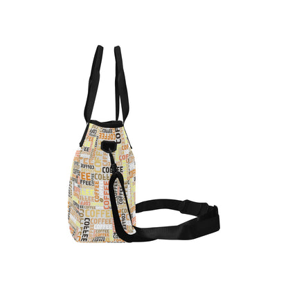 Coffee - Tote Bag with Shoulder Strap Nylon Tote Bag