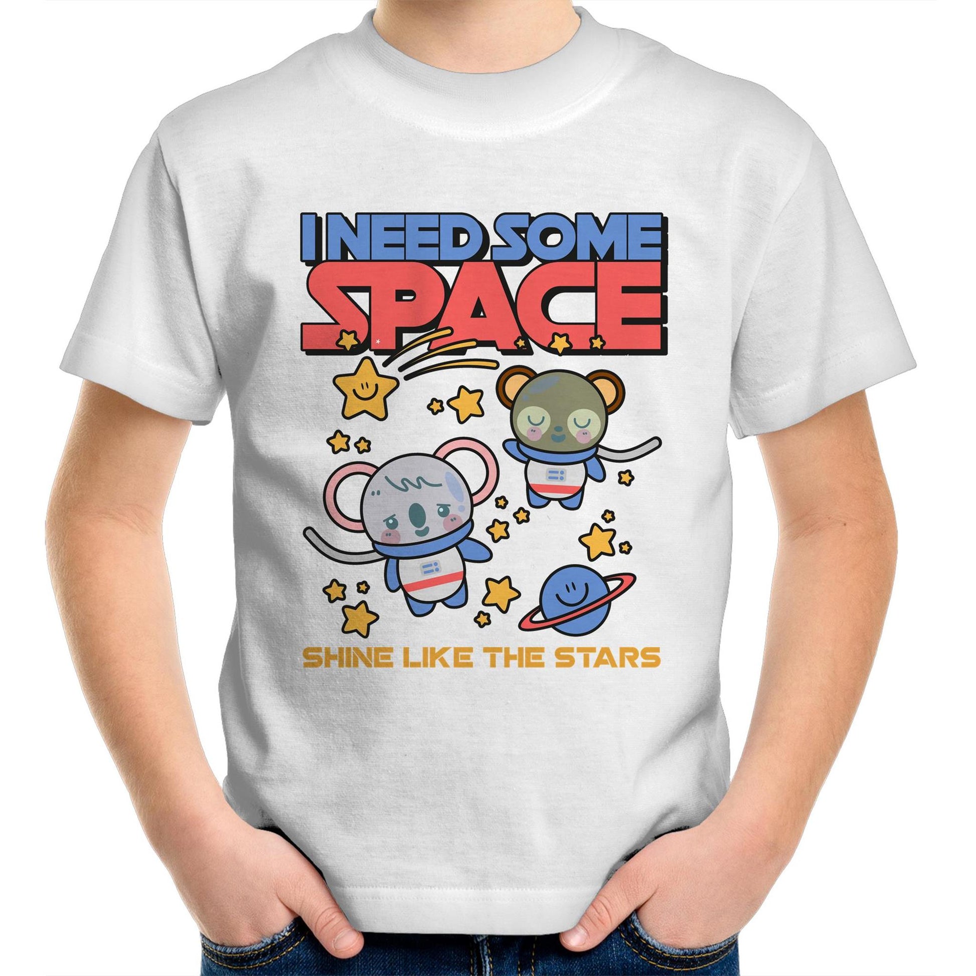 I Need Some Space - Kids Youth Crew T-Shirt White Kids Youth T-shirt Space