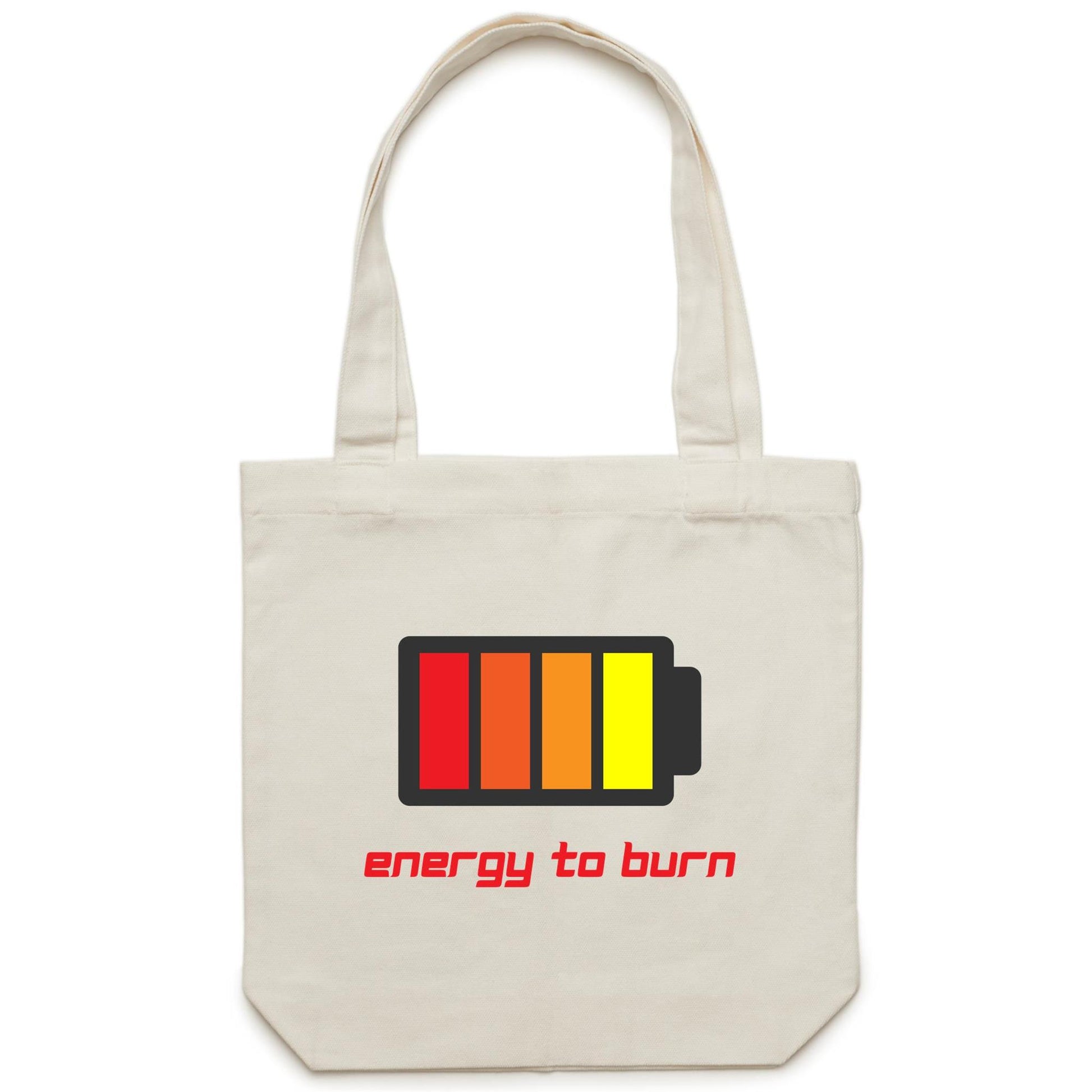 Energy To Burn - Canvas Tote Bag Cream One-Size Tote Bag