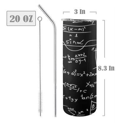 Equations - 20oz Tall Skinny Tumbler with Lid and Straw 20oz Tall Skinny Tumbler with Lid and Straw Printed Offshore