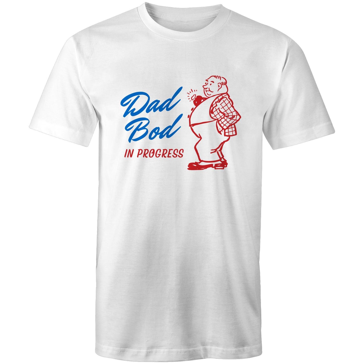 Dad Bod In Progress - Mens T-Shirt White Mens T-shirt Dad