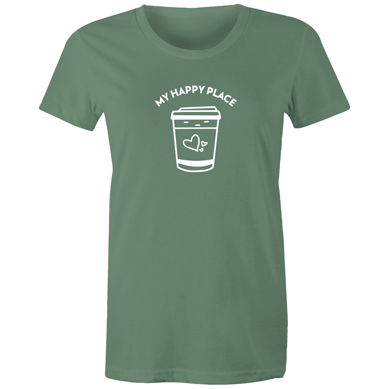 My Happy Place - Women's T-shirt Sage Womens T-shirt Coffee Womens