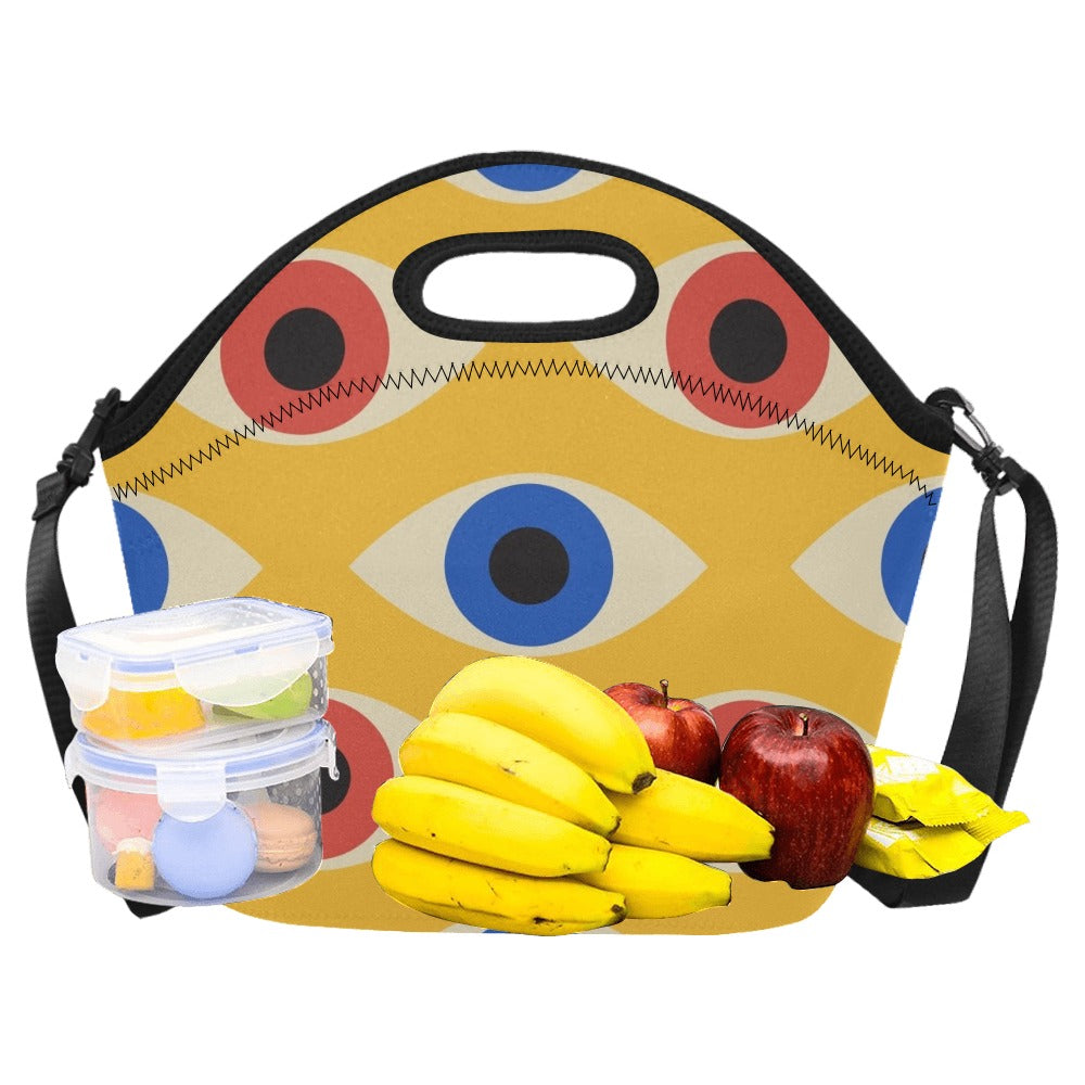 Eyes on Yellow - Neoprene Lunch Bag/Large Neoprene Lunch Bag/Large