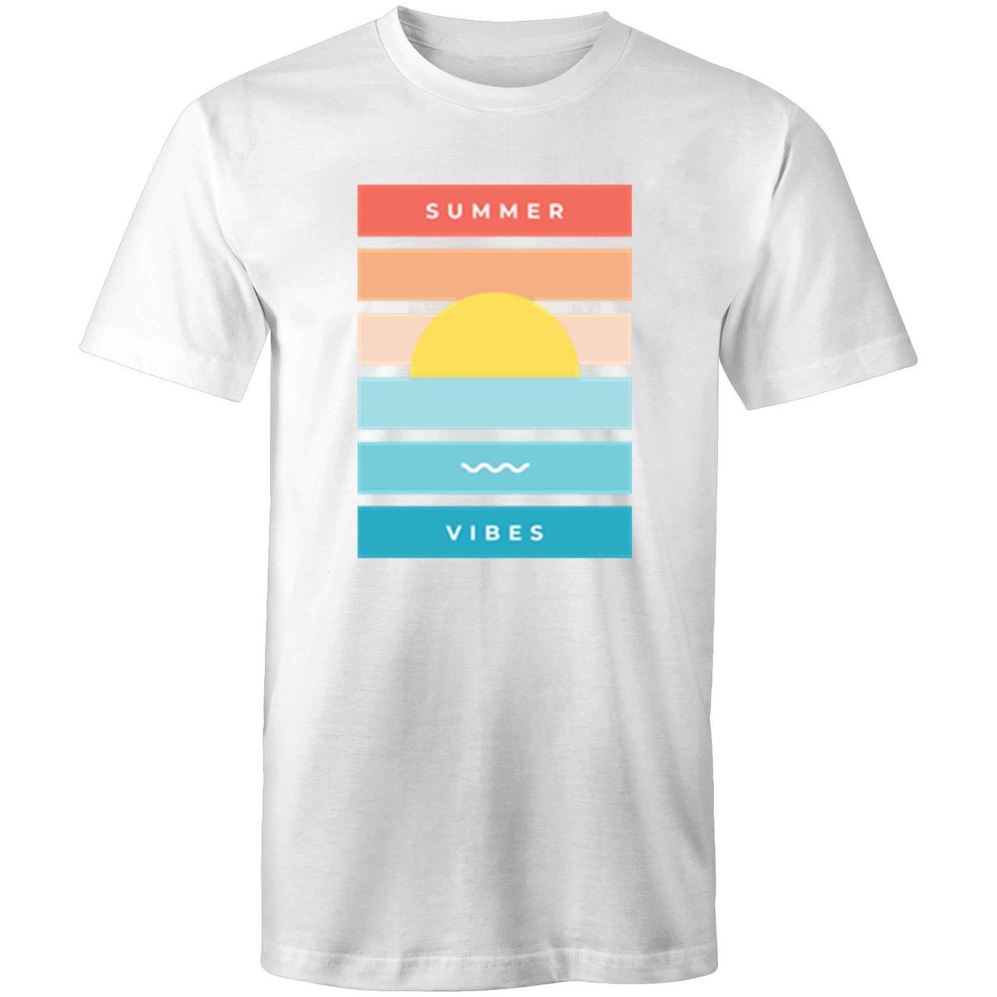 Summer Vibes - Mens T-Shirt White Mens T-shirt Mens Retro Summer