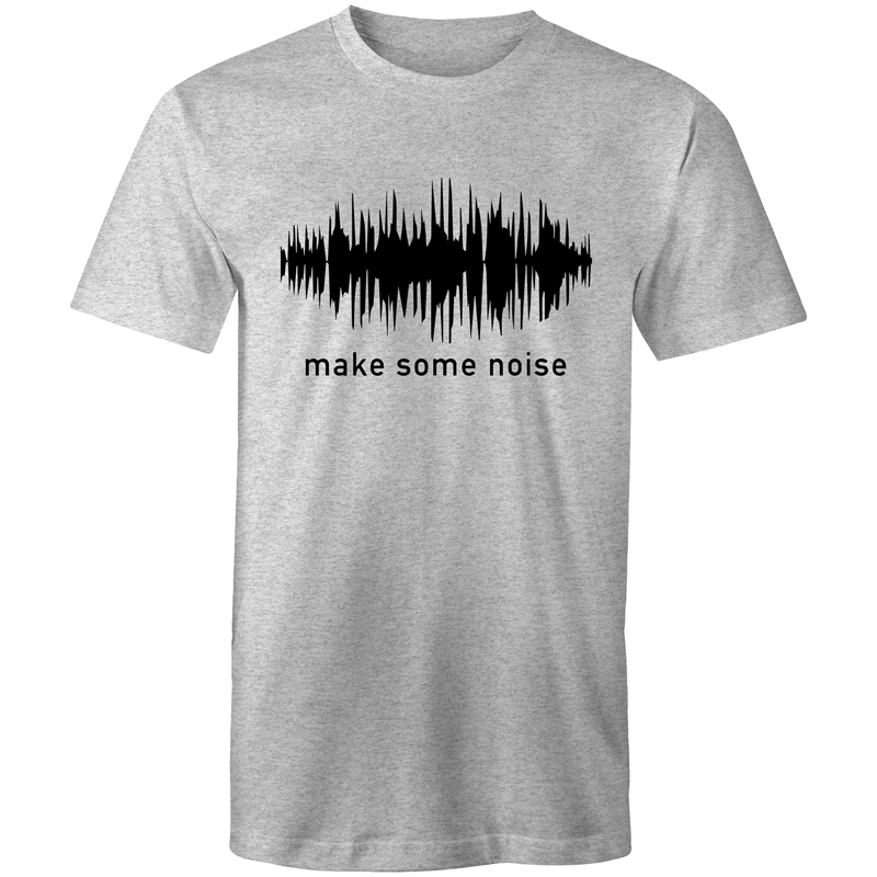 Make Some Noise - Mens T-Shirt Grey Marle Mens T-shirt Mens Music Science