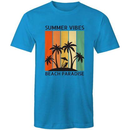 Beach Paradise - Mens T-Shirt Arctic Blue Mens T-shirt Summer Surf