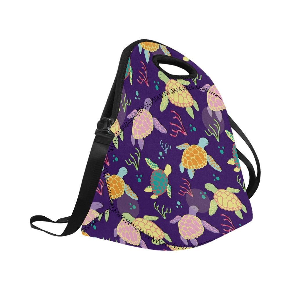 Turtles - Neoprene Lunch Bag/Large Neoprene Lunch Bag/Large animal Printed Offshore