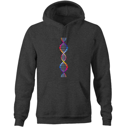 DNA - Pocket Hoodie Sweatshirt Asphalt Marle Hoodie Mens Science Womens