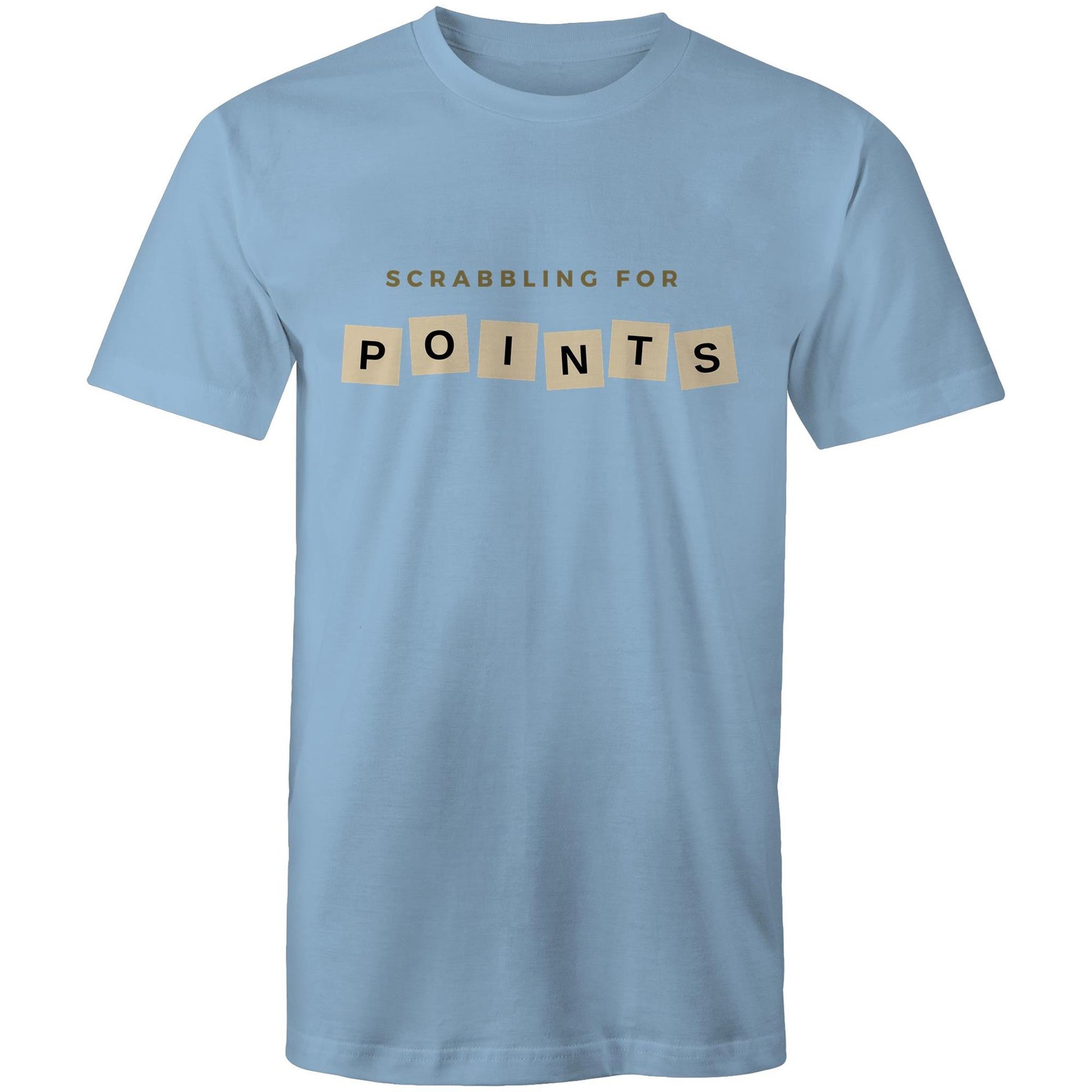 Scrabbling For Points - Mens T-Shirt Carolina Blue Mens T-shirt Games