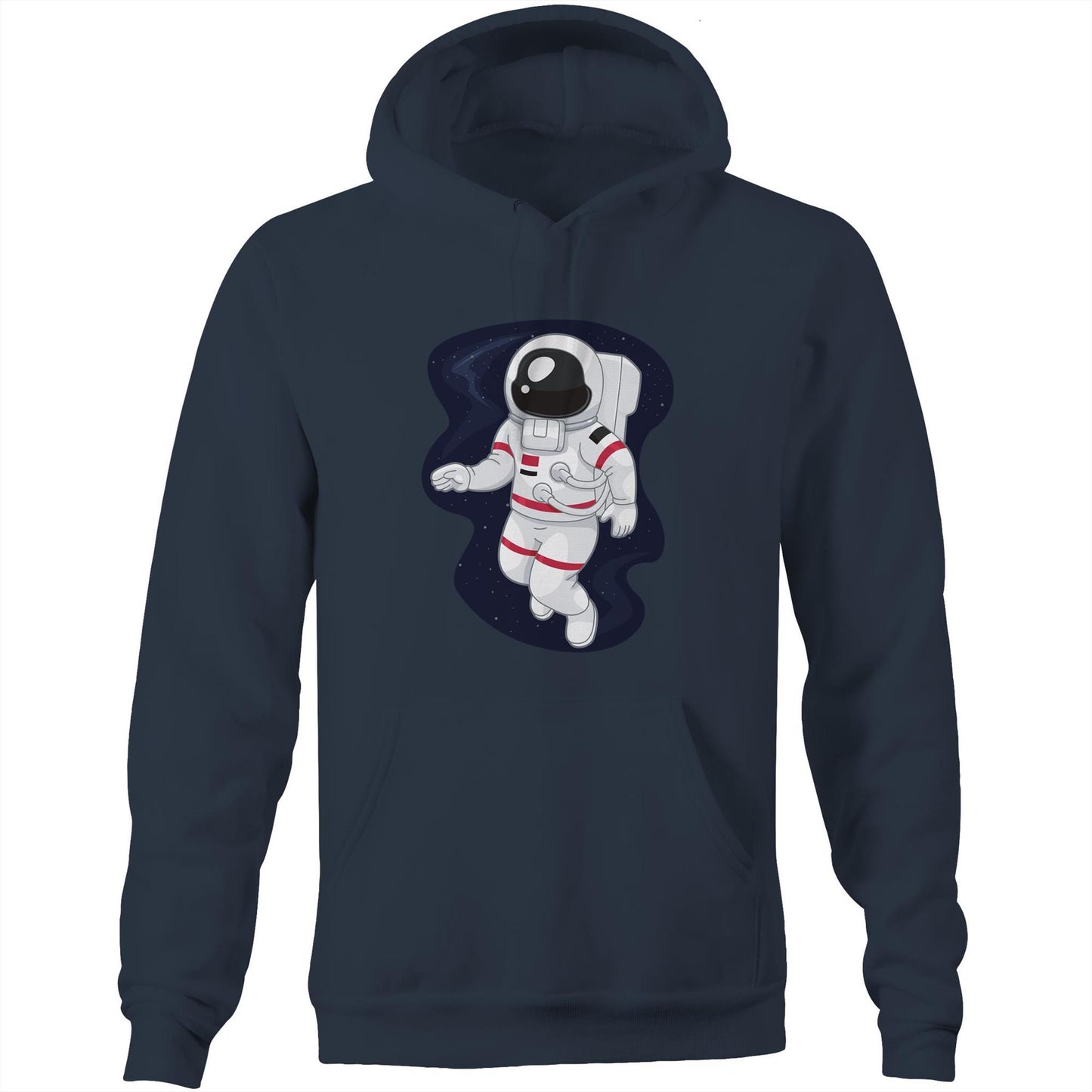 Astronaut - Pocket Hoodie Sweatshirt Navy Heavyweight Hoodie Mens Space Womens