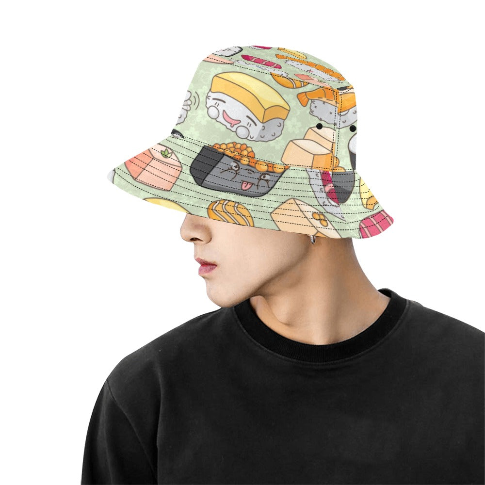 Sushi - Bucket Hat for Men All Over Print Bucket Hat for Men Food Printed Offshore