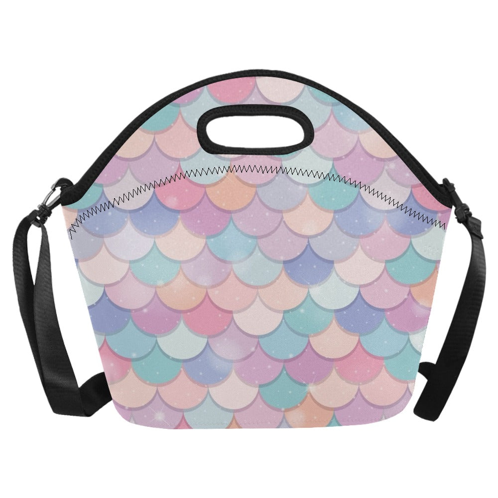 Mermaid Scales - Neoprene Lunch Bag/Large Neoprene Lunch Bag/Large Printed Offshore