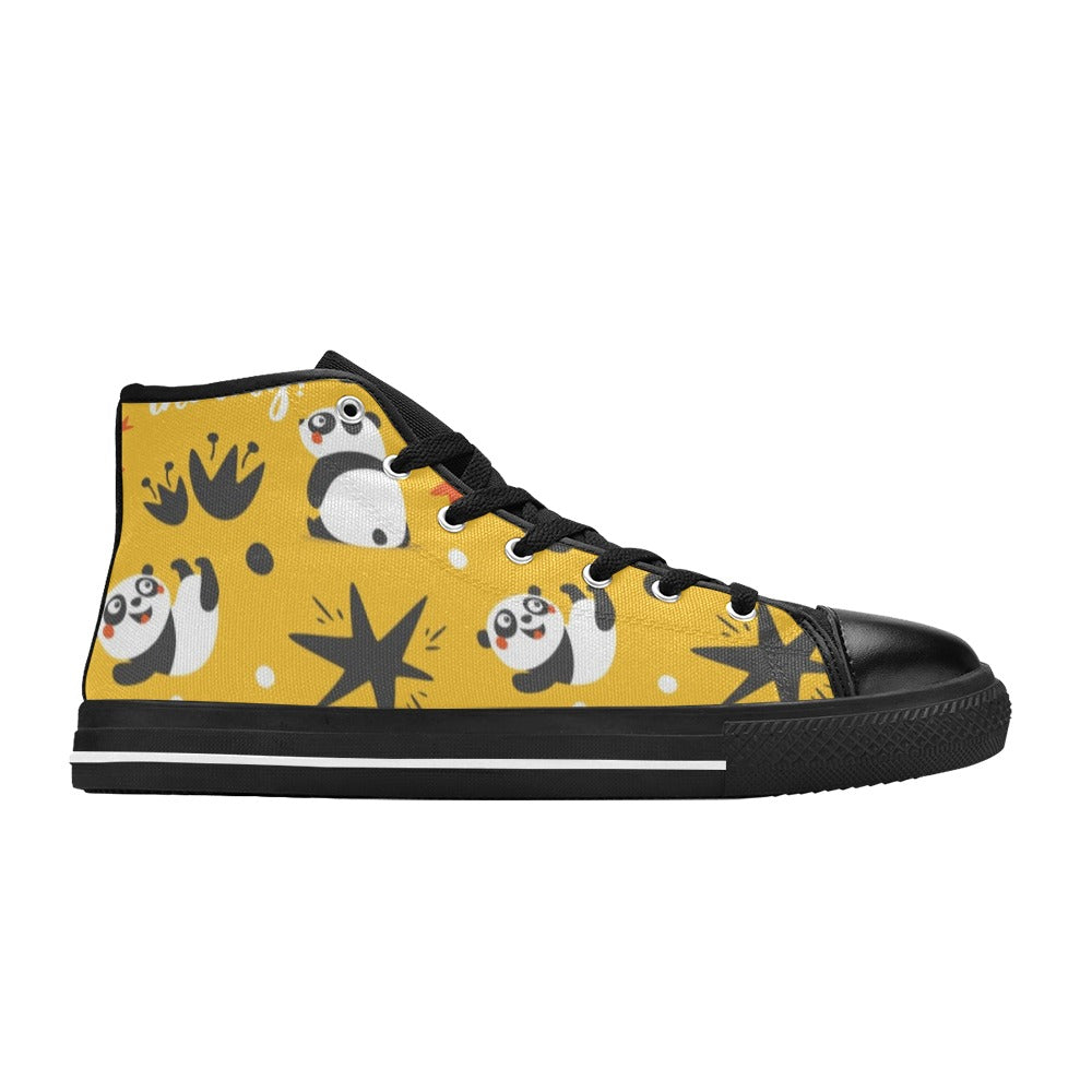 Panda Fun - High Top Canvas Shoes for Kids Kids High Top Canvas Shoes