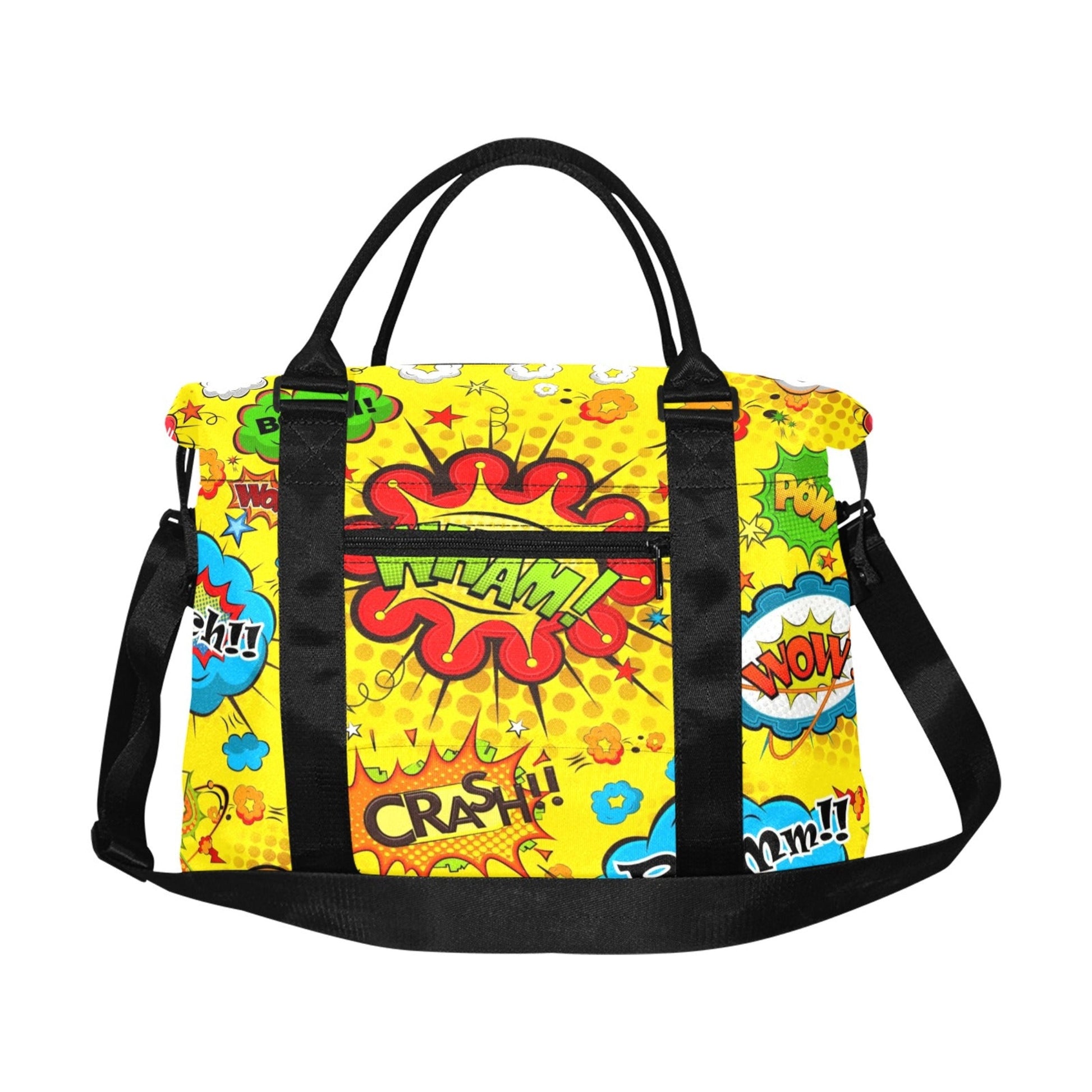 Comic Book Yellow - Square Duffle Bag Square Duffle Bag