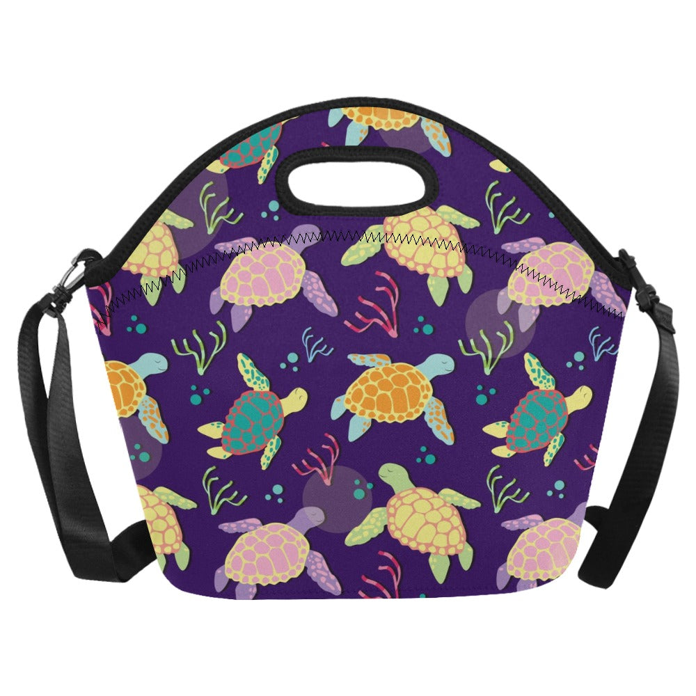 Turtles - Neoprene Lunch Bag/Large Neoprene Lunch Bag/Large animal Printed Offshore