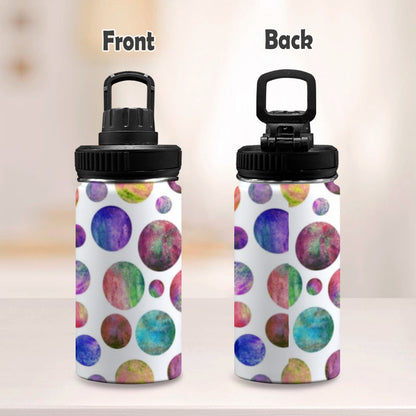 Watercolour Planets - Kids Water Bottle with Chug Lid (12 oz) Kids Water Bottle with Chug Lid