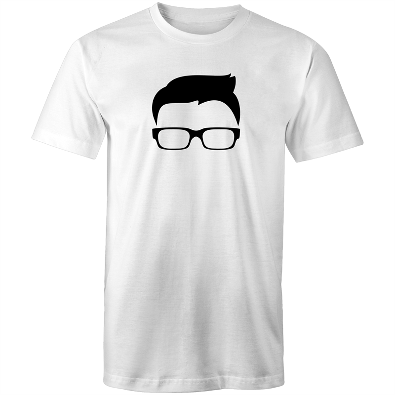 Nerd Boy - Mens T-Shirt White Mens T-shirt comic Funny Mens