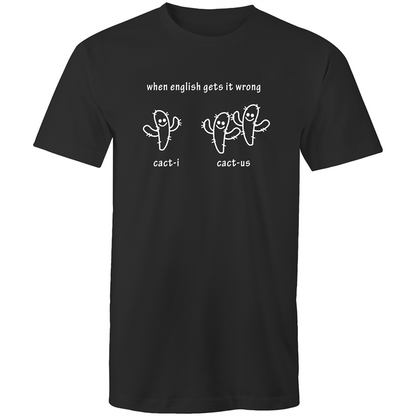 Cacti Cactus - Mens T-Shirt Black Mens T-shirt Funny Mens Plants