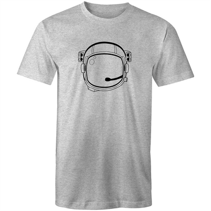 Astronaut Helmet - Mens T-Shirt Grey Marle Mens T-shirt Mens Space