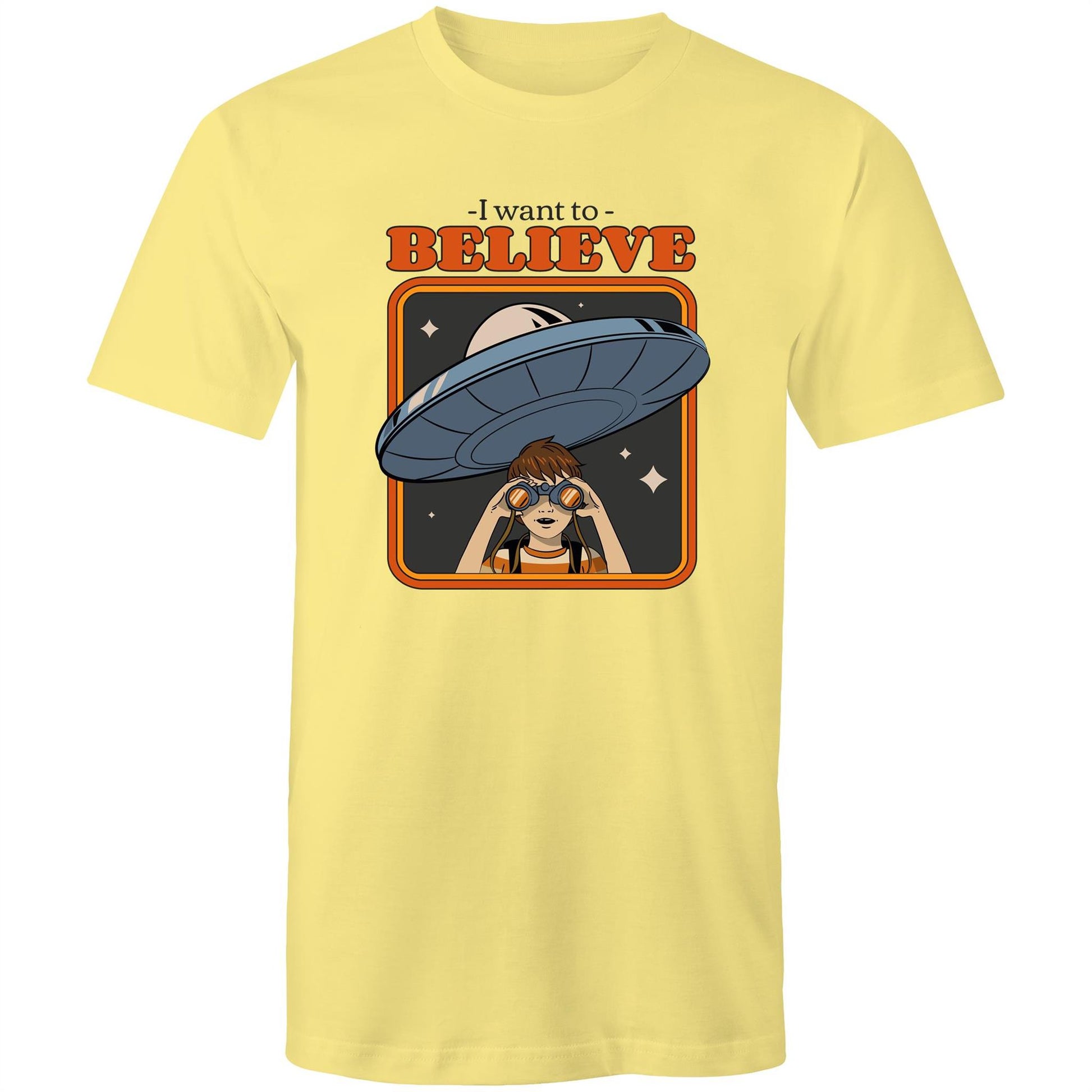 I Want To Believe - Mens T-Shirt Lemon Mens T-shirt Sci Fi