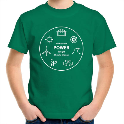 We Have The Power - Kids Youth Crew T-Shirt Kelly Green Kids Youth T-shirt Environment