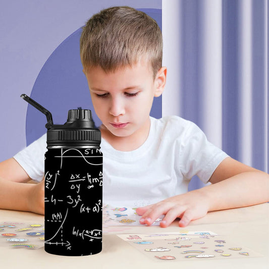 Equations - Kids Water Bottle with Chug Lid (12 oz) Kids Water Bottle with Chug Lid