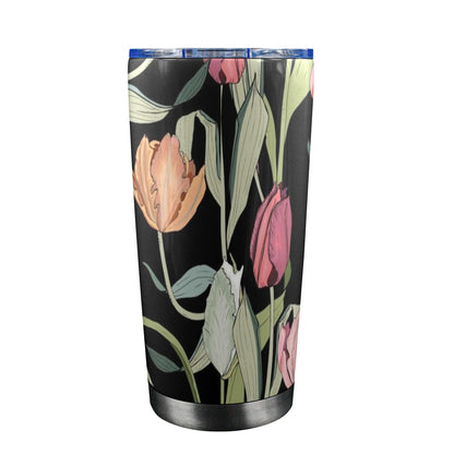 Tulips - 20oz Travel Mug with Clear Lid Clear Lid Travel Mug