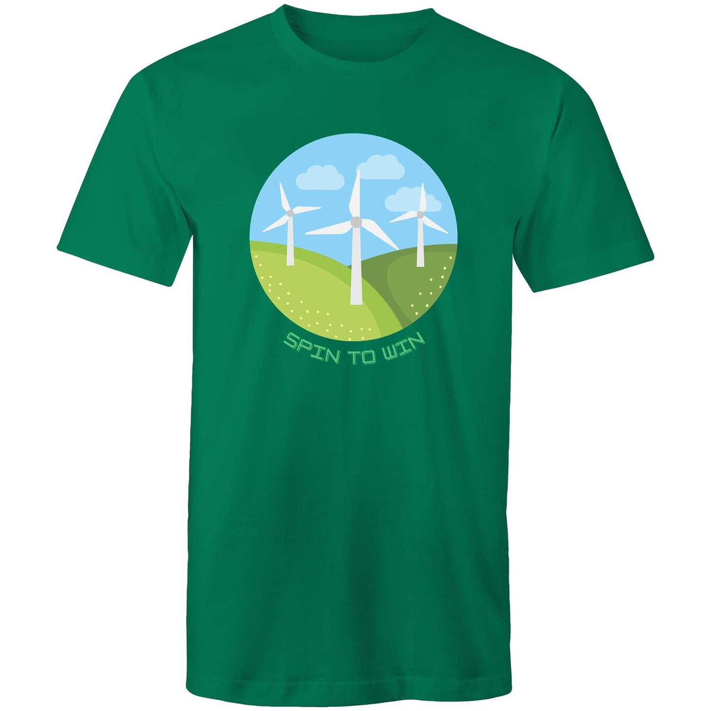 Spin To WIn - Mens T-Shirt Kelly Green Mens T-shirt Environment Mens