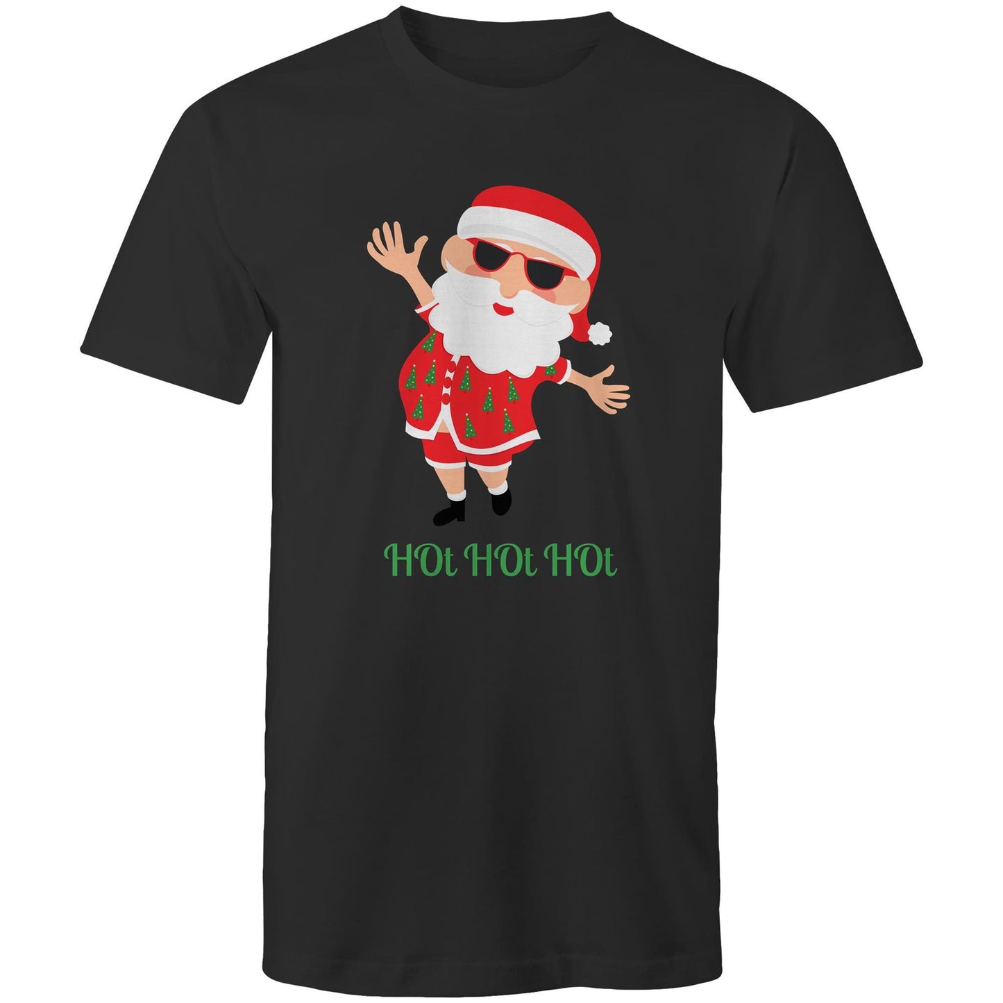 HOt HOt HOt - Mens T-Shirt Black Christmas Mens T-shirt Merry Christmas