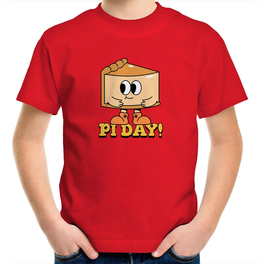 Pi Day - Kids Youth Crew T-Shirt Red Kids Youth T-shirt Maths Science