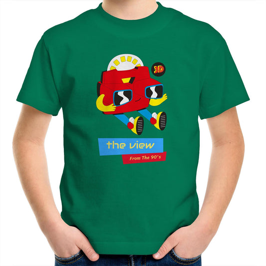 The View From The 90's - Kids Youth Crew T-Shirt Kelly Green Kids Youth T-shirt Retro